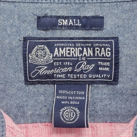 American Rag Button Down Top Pink Small 478 - Picture 3 of 11